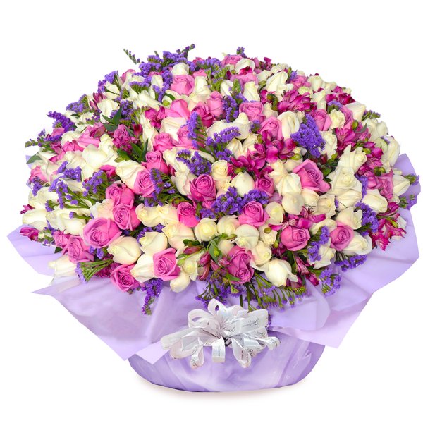 Mega Buquê de 500 Rosas Mesclada