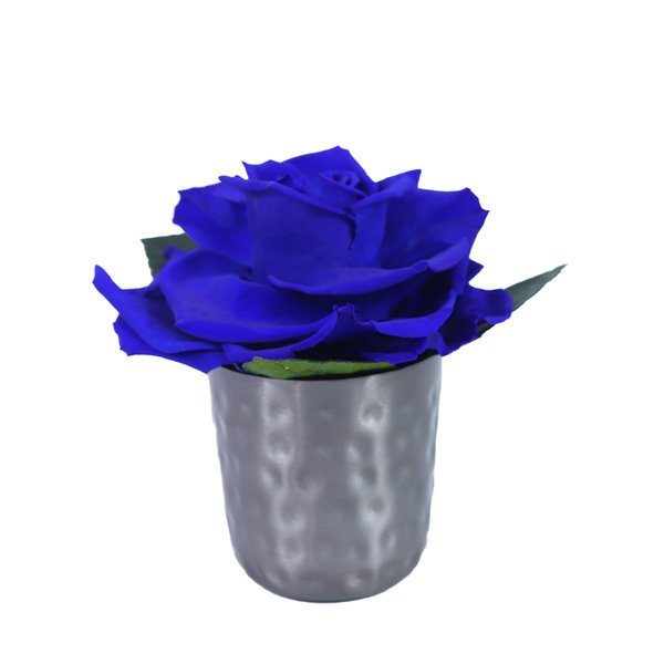 Mini Vaso Com Rosa Encantada Azul