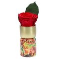 Mini Vaso Florido com  Rosa Encantada Vermelha