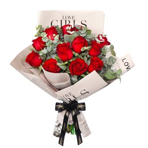 Imagem de Buquê de Rosas Vermelhas - Amor no Jornal