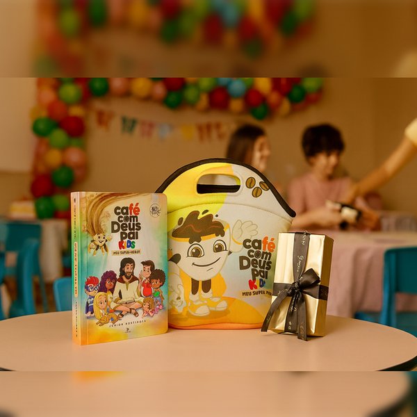 Café com Deus Pai Kids e Caixa de Bombons