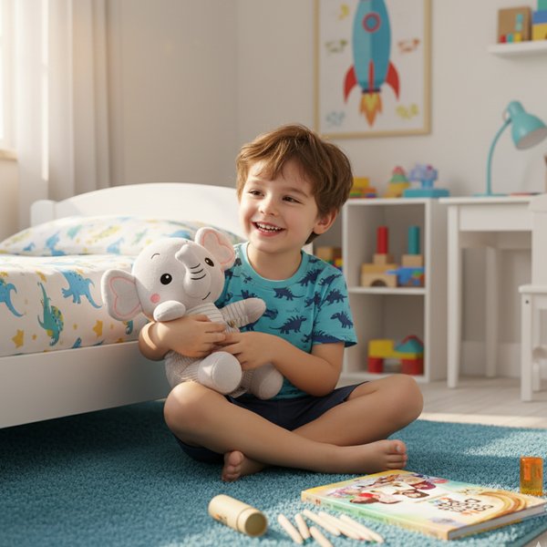 Pelúcia Elefante e Café com Deus Pai Kids