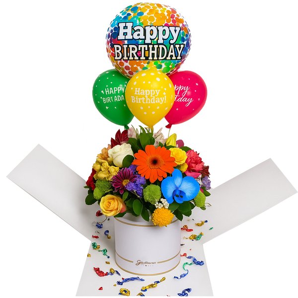Encanthe Box de Flores e Balões Aniversário