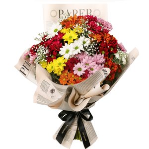 Imagem de Buquê de Flores do Campo - Amor no Jornal