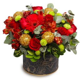 Imagem de Arranjo de Mix de Flores Boas Festas