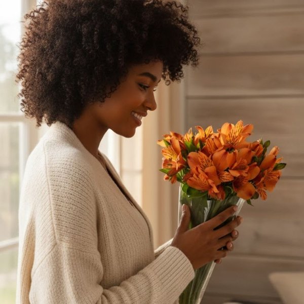 Buquê de Astromélias Laranja com 10 Unidades