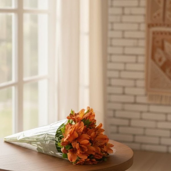 Buquê de Astromélias Laranja com 10 Unidades