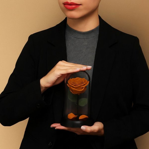 A Bela Rosa Encantada Cor Chocolate