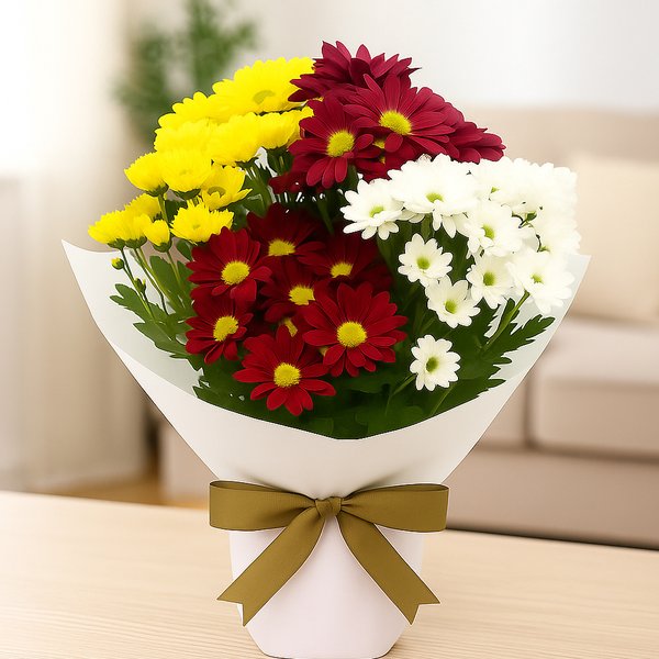 Mini Vaso de Margaridinhas Coloridas