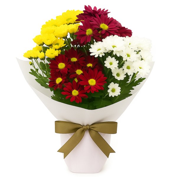 Mini Vaso de Margaridinhas Coloridas