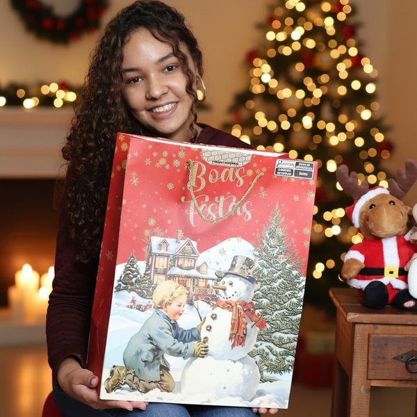 Kit de Natal Boas Festas na Sacola Vermelha