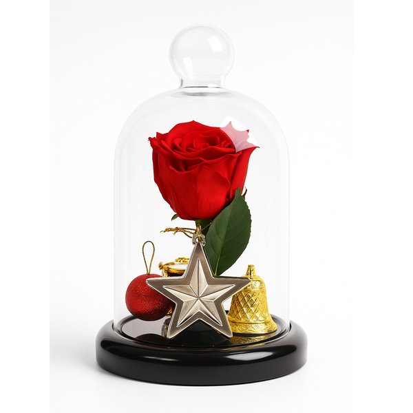 Mini Rosa Encantada Vermelha - Magia de Natal