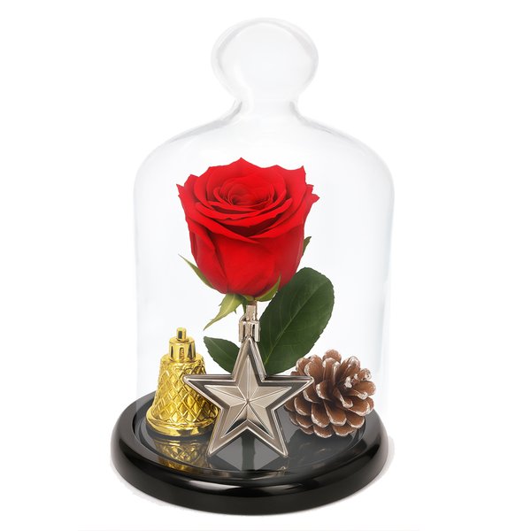 Mini Rosa Encantada Vermelha - Desejos de Natal