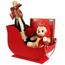 Imagem de Kit Trenó de Natal com Bela Rosa Encantada