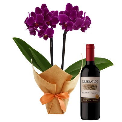 Mini Orquídea Rara Lilás e Vinho Reservado 750ml