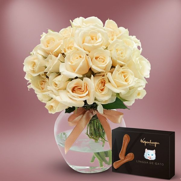 Brisa de Rosas White e Língua de Gato Kopenhagen