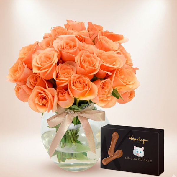 Brisa de Rosas Champanhe e Língua de Gato Kopenhagen