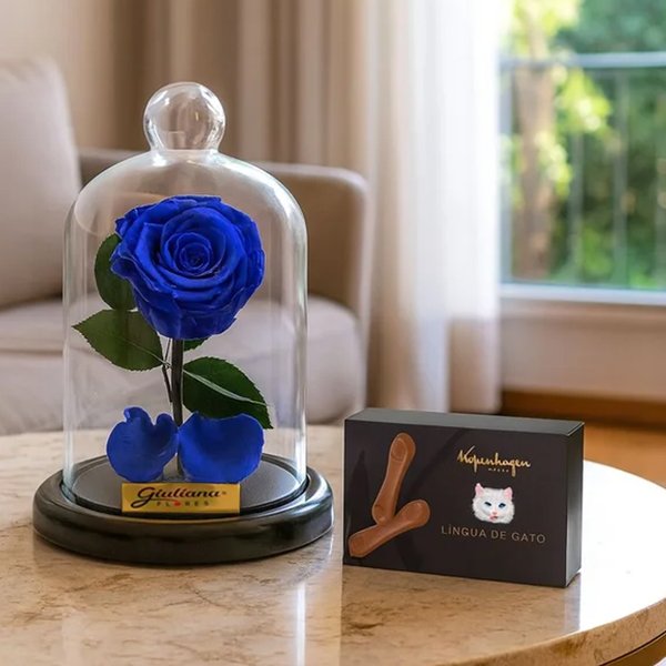 Mini Rosa Encantada Azul e Língua de Gato Kopenhagen