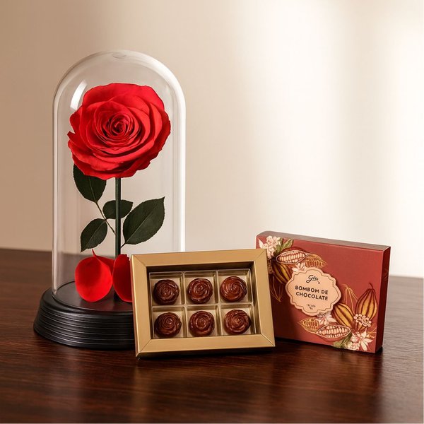 A Bela Rosa Encantada e Bombom Giuliana Flores