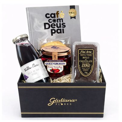 Cesta de Guloseimas com Livro Café com Deus Pai edição 2026