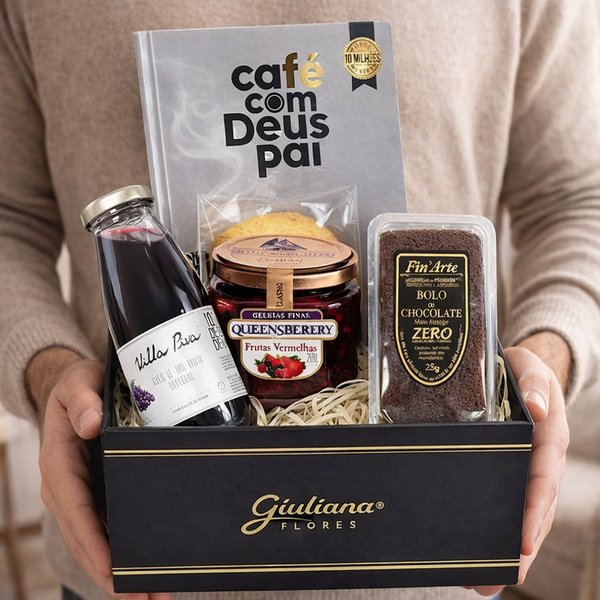 Cesta de Guloseimas com Livro Café com Deus Pai edição 2026