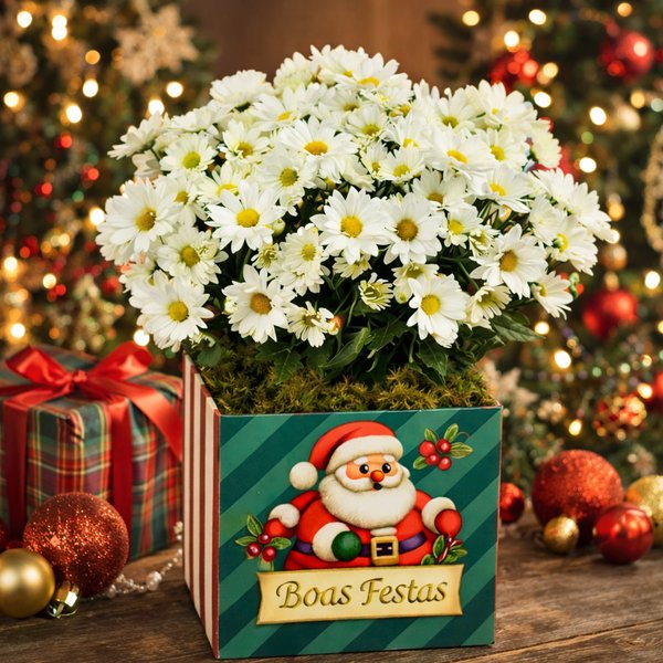 Margaridinha Plantada Branca de Natal