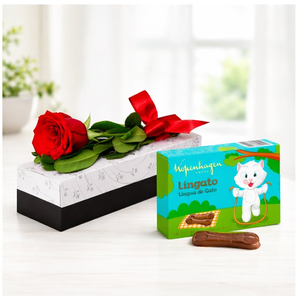 Sensacional Rosa Importada Vermelha & Língua de Gato Lingato Kopenhagen