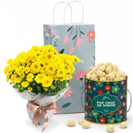 Imagem de Margaridinhas Amarelas e Pipoca Giuliana Flores na Bag Florescer