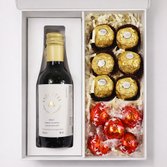 Vinho Tinto e Lindt e Ferrero no Box Esplendor