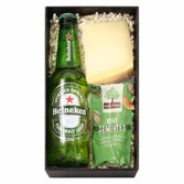 Cesta com Cerveja Heineken 330ml e Queijo e Petisco
