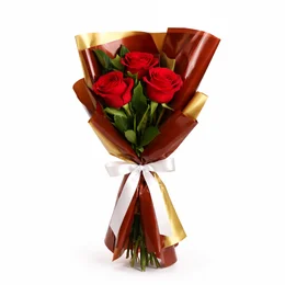 Imagem de Buquê Trio de Rosas Vermelho