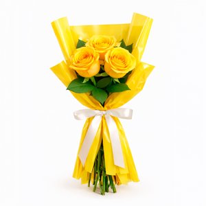 Imagem de Buquê Trio de Rosas Amarelo