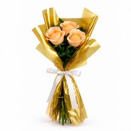 Imagem de Buquê Trio de Rosas Champanhe