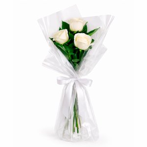 Imagem de Buquê Trio de Rosas Branco