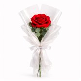Buquê de Rosa Única Vermelha