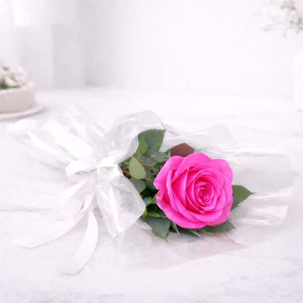 Buquê de Rosa Única Pink