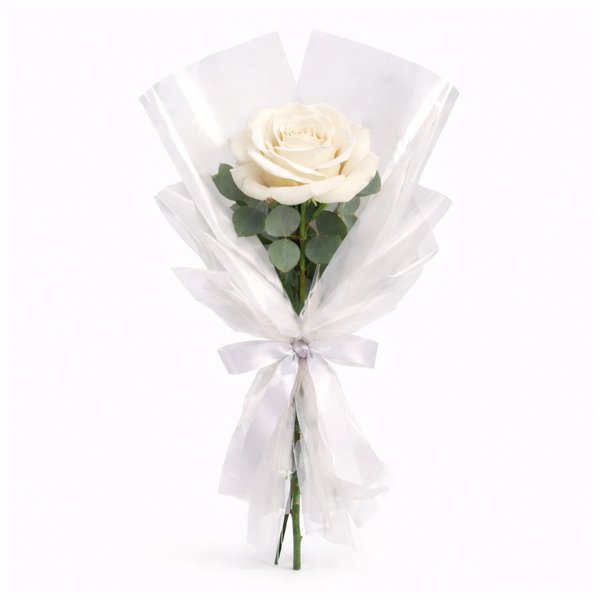 Buquê de Rosa Única Branco