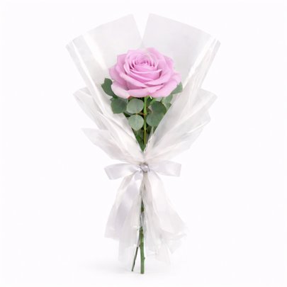Buquê de Rosa Única Lilás