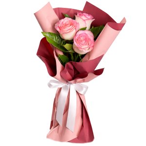 Imagem de Buquê Trio de Rosas Cor de Rosa