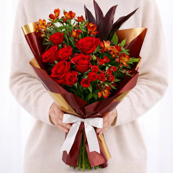 Buquê de Flores Vermelhas Majestade