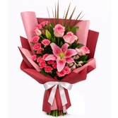 Buquê de Flores Cor de Rosa Majestade