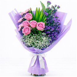 Imagem de Buquê de Flores Lilás Majestade