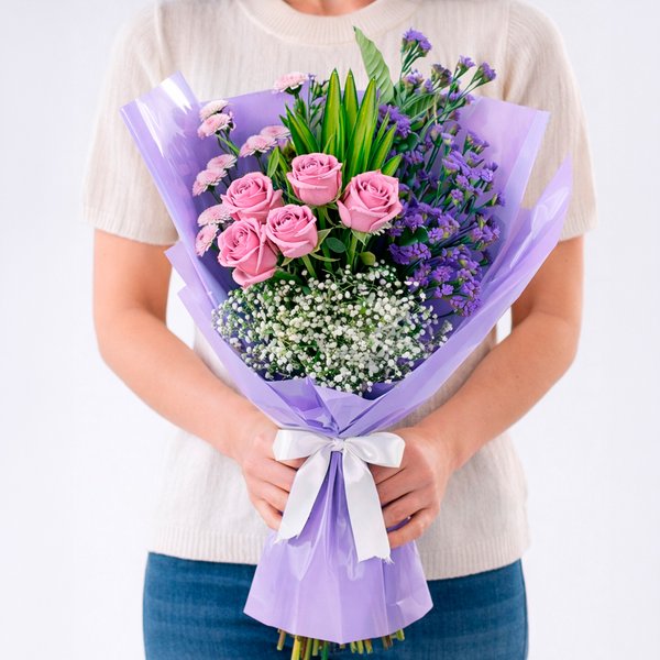 Buquê de Flores Lilás Majestade