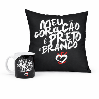 Kit Corinthians Meu Coração é Preto e Branco