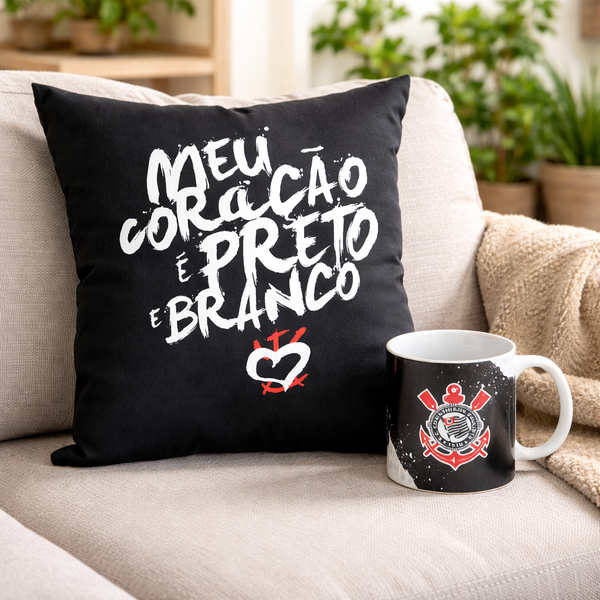 Kit Corinthians Meu Coração é Preto e Branco