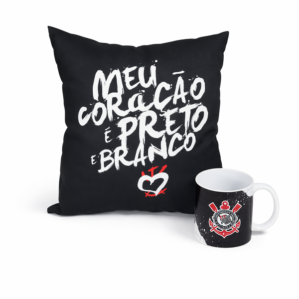Kit Corinthians Meu Coração é Preto e Branco