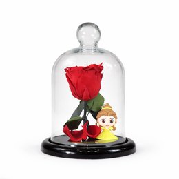 Imagem de Mini Rosa Encantada Vermelha e Chaveiro Princesa Bela