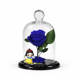 Imagem de Mini Rosa Encantada Azul e Chaveiro Princesa Branca de Neve