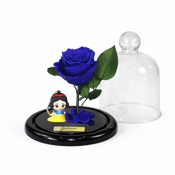 Mini Rosa Encantada Azul e Chaveiro Princesa Branca de Neve