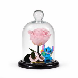 Imagem de Mini Rosa Encantada Cor de Rosa e Chaveiro Stitch